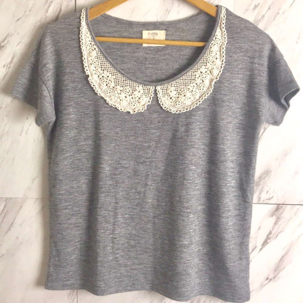 Anthropologie | Pine and  Needles | Grey Top | SM